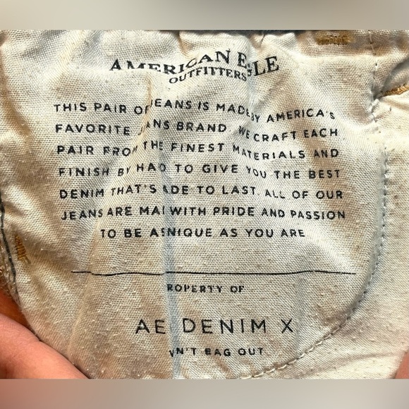 American Eagle Distressed Super Stretch Blue Jeans Women’s Hi-Rise Jegging Sz 2 - Picture 11 of 15